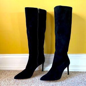 Antonio Melanie Black Tall Suede boots